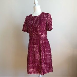 Raspberry Pink Silk Sheath Dress